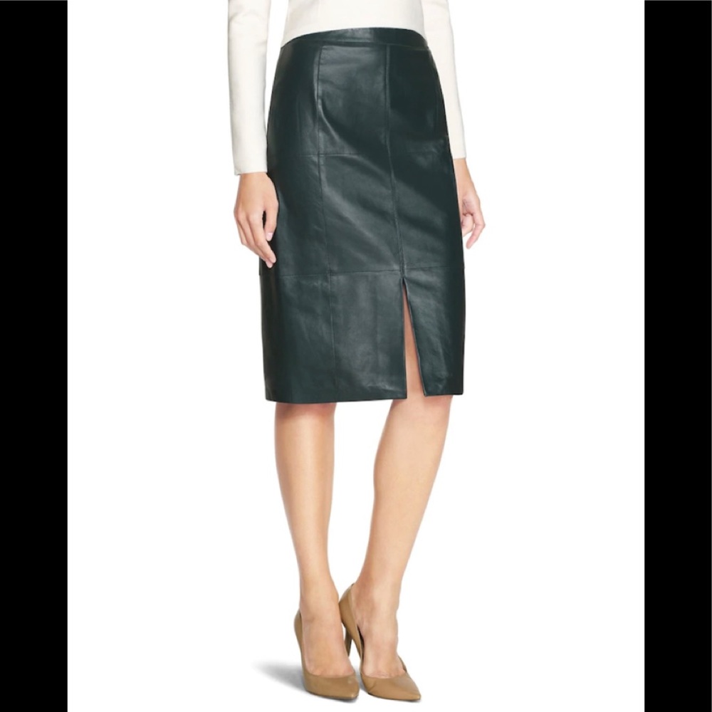 NWOT White House Black Market Leather Pencil Skirt